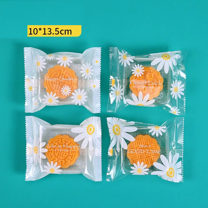 Túi cookies hoa cúc trắng (100c) 10*13 cm
