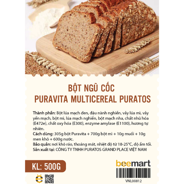 Bột ngũ cốc Puravita Multicereal Puratos 500g