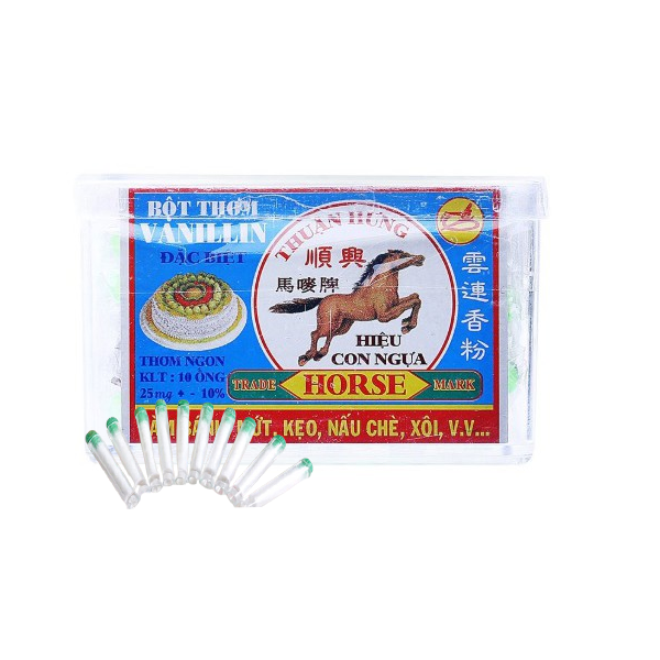 Bột vani ống Horse Thuận Hưng (vỉ 10 ống)