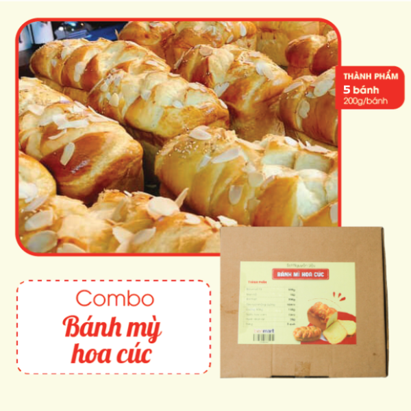 cách làm bánh mì hoa cúc