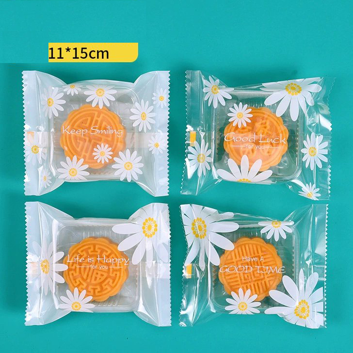Túi cookies hoa cúc trắng (100c) 11*15 cm