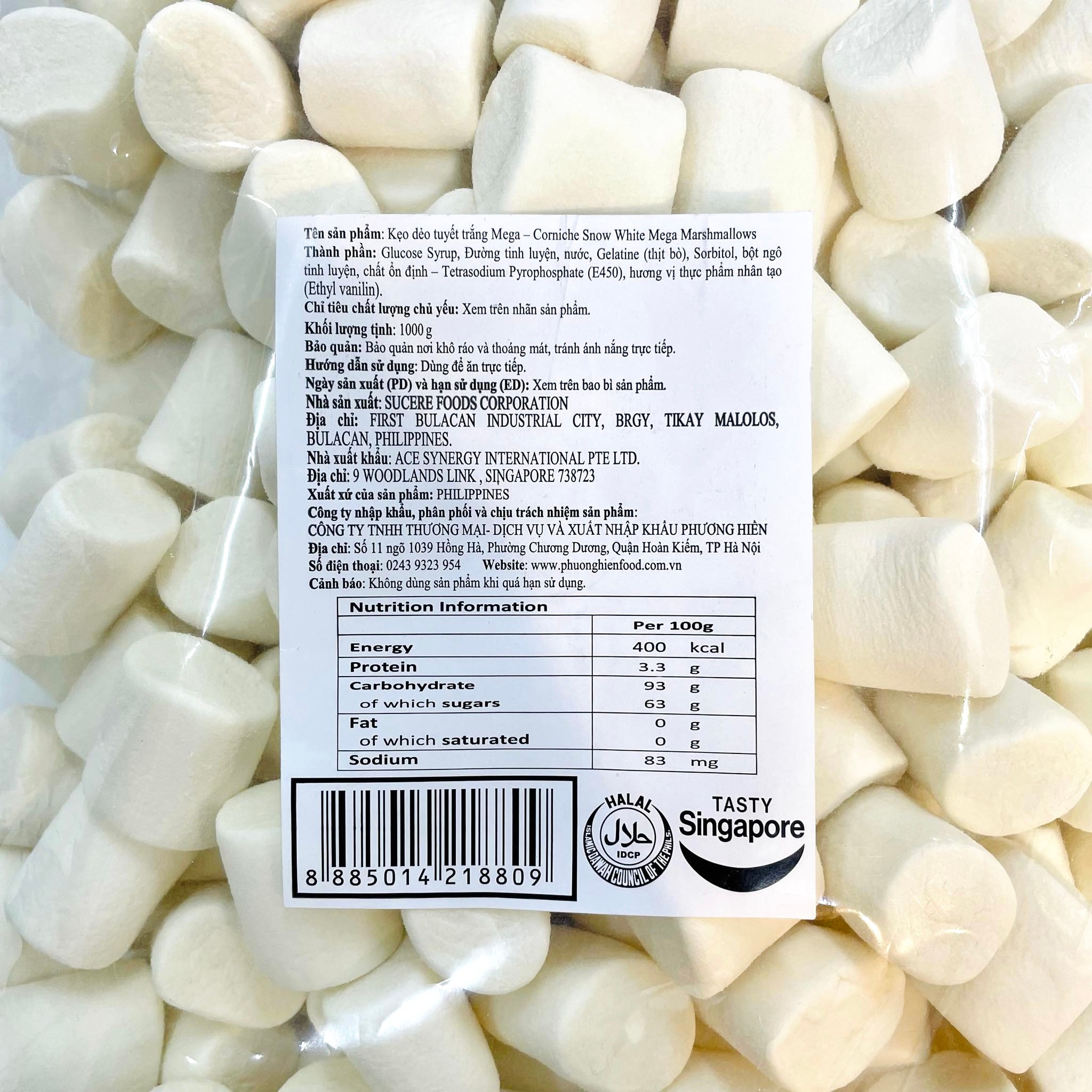 Kẹo marshmallow snow white 1kg