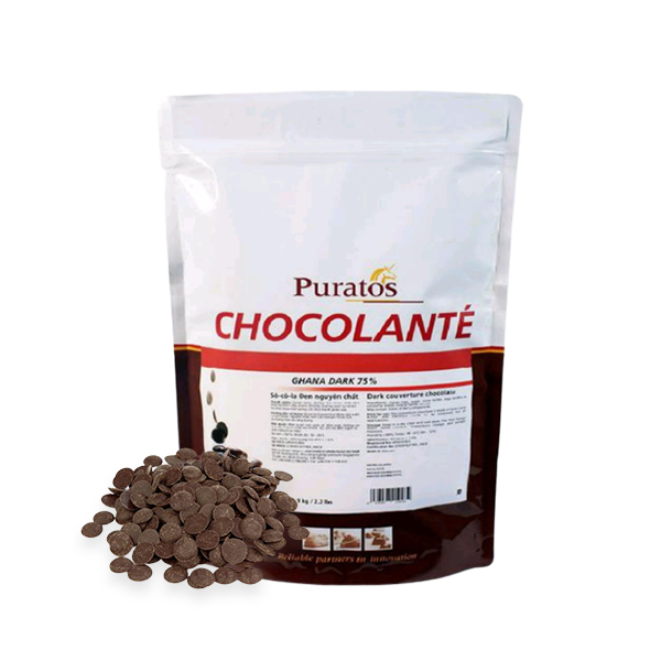 Socola nguyên chất Chocolate 75% 1kg (1 Thùng x 8kg)