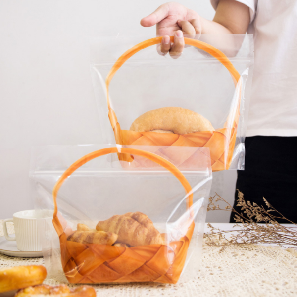 Túi zip đựng bánh mì sandwich hình giỏ khổ ngang (10c)