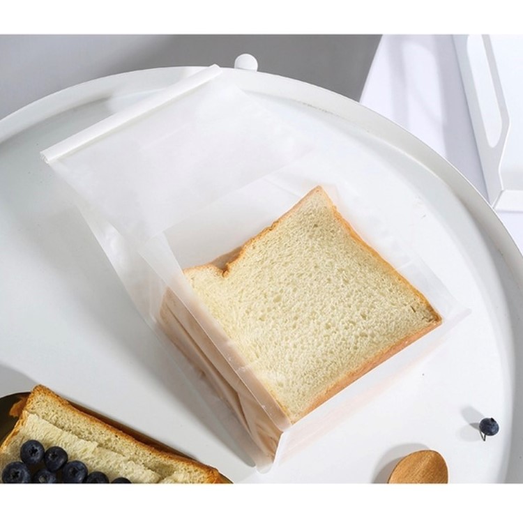 Túi zip đựng bánh mì sandwich trắng khổ dọc (10c)