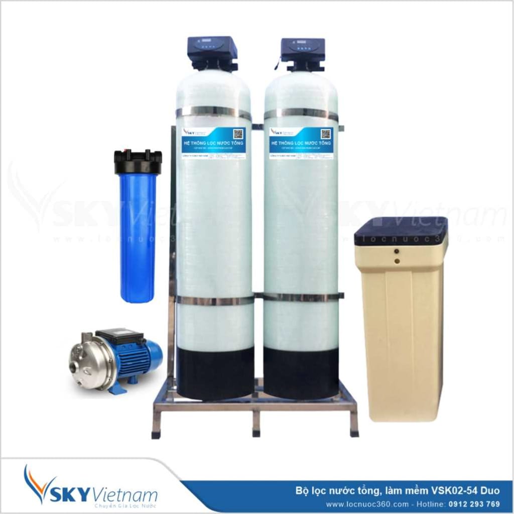 Bộ lọc nước tổng, làm mềm giá rẻ VSK02B -54 Duo
