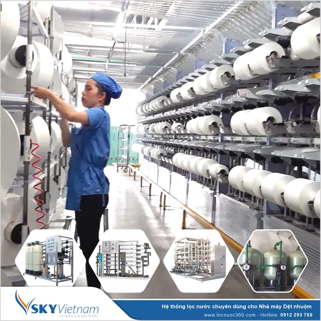 Hệ thống lọc nước tổng 5m3 sản xuất Dệt Nhuộm VSK5.0-LT
