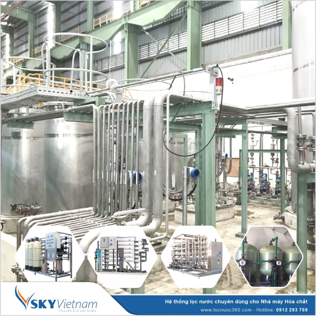 Hệ thống lọc nước tổng 30m3 sản xuất Hóa chất VSK30-LT