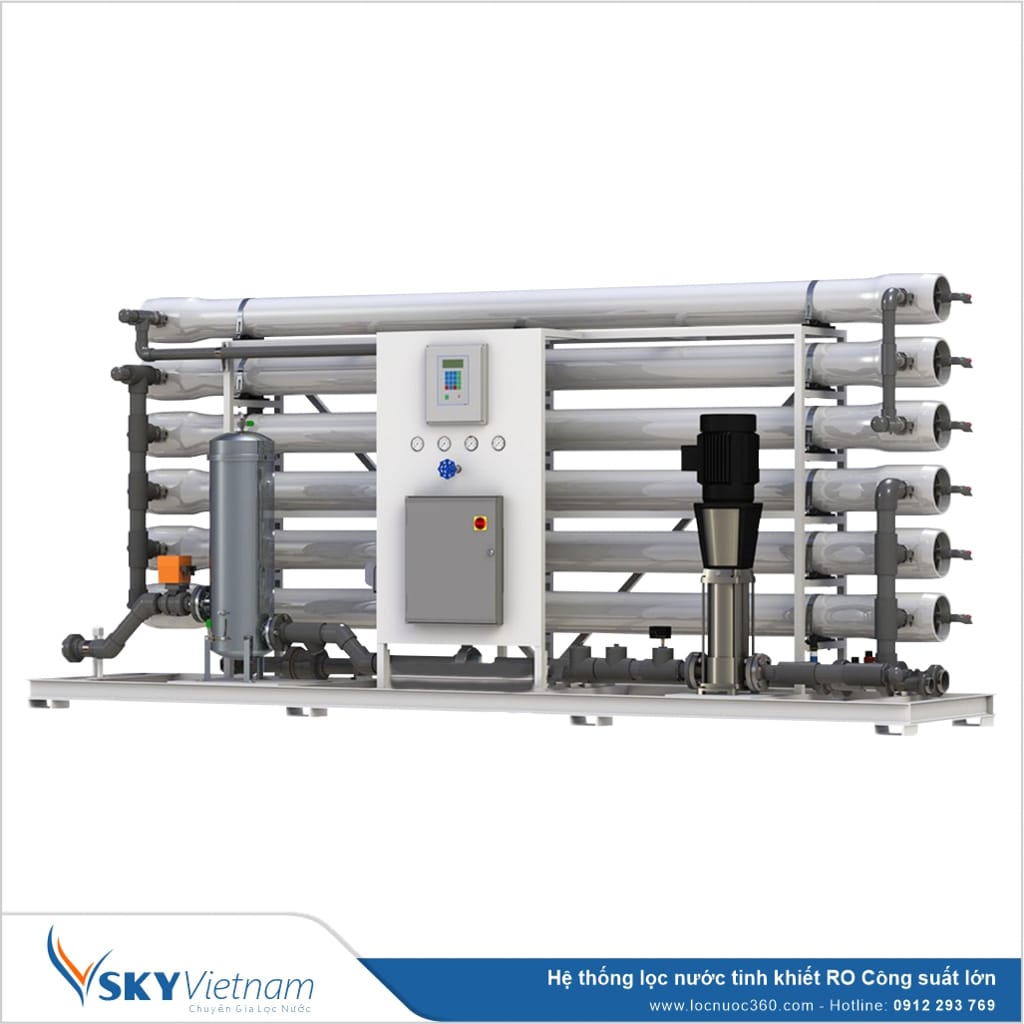 Hệ thống lọc RO Công nghiệp Công suất lớn cho sản xuất Nước đóng bình