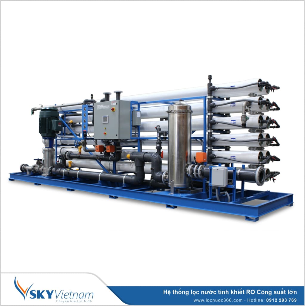 Hệ thống lọc RO Công nghiệp Công suất lớn cho sản xuất Nước đóng bình