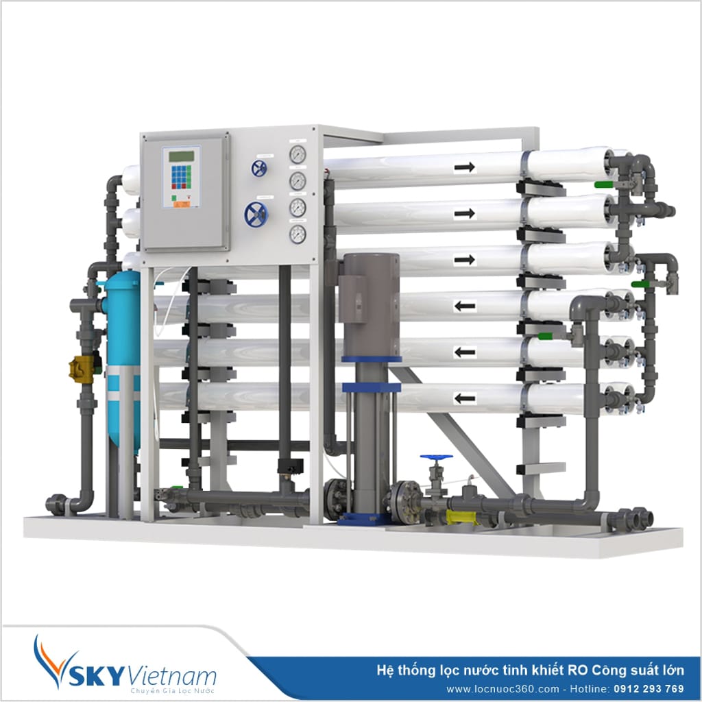 Hệ thống lọc RO Công nghiệp Công suất lớn cho sản xuất nước Giải khát