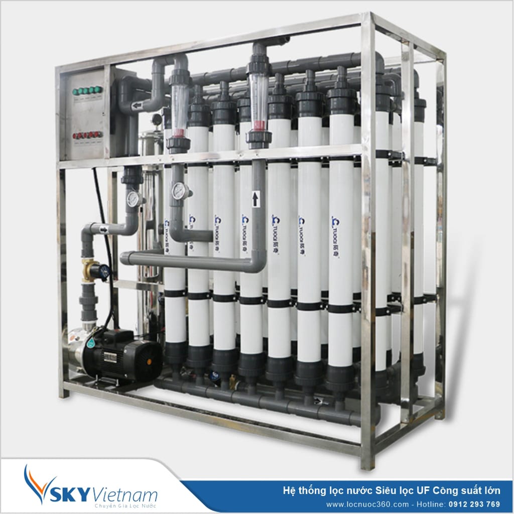 Hệ thống lọc UF Công nghiệp Công suất lớn cho sản xuất Nước đóng bình