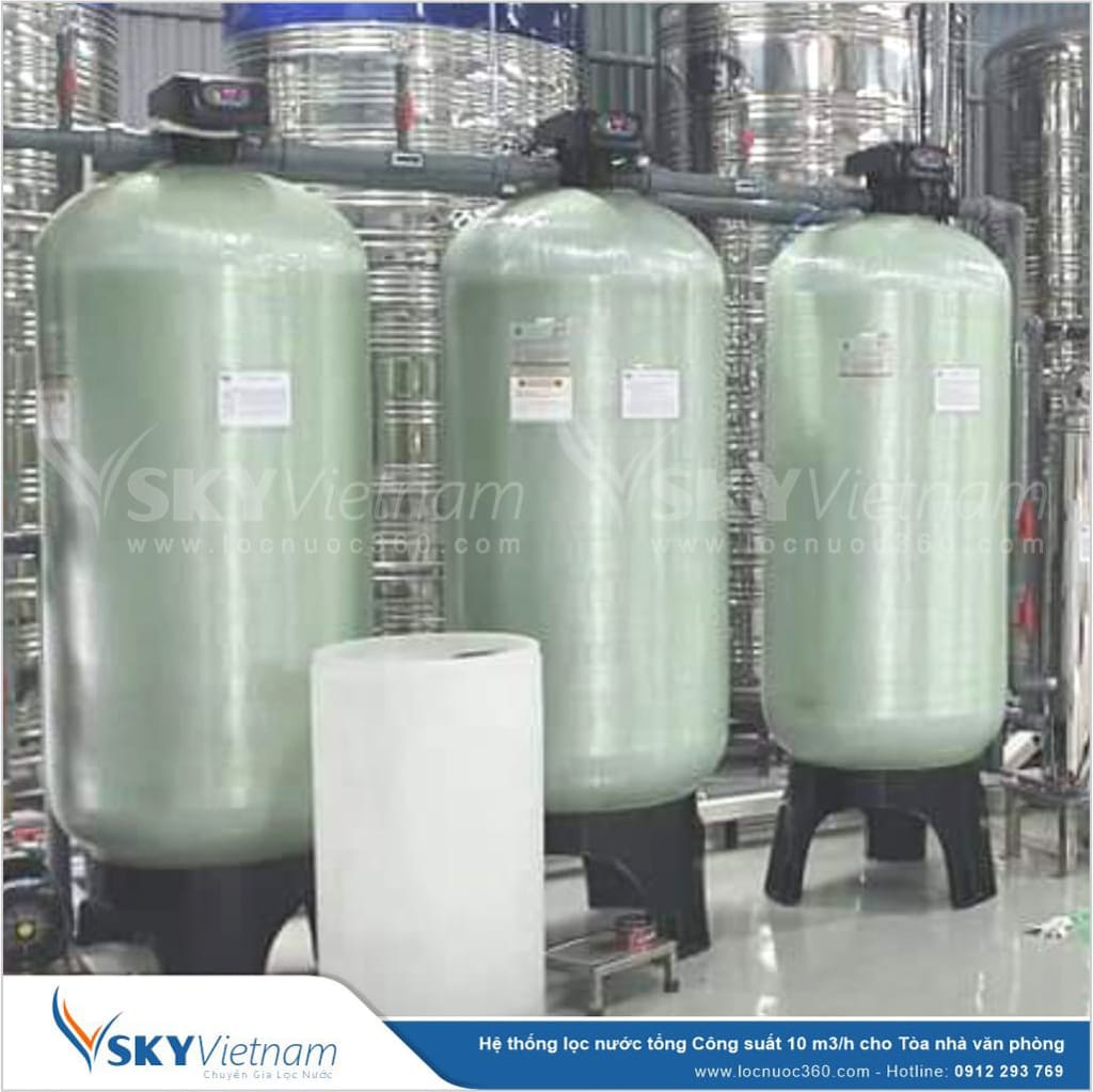 Hệ thống lọc nước tổng 10m3 cho sản xuất Sơn nước VSK10-LT