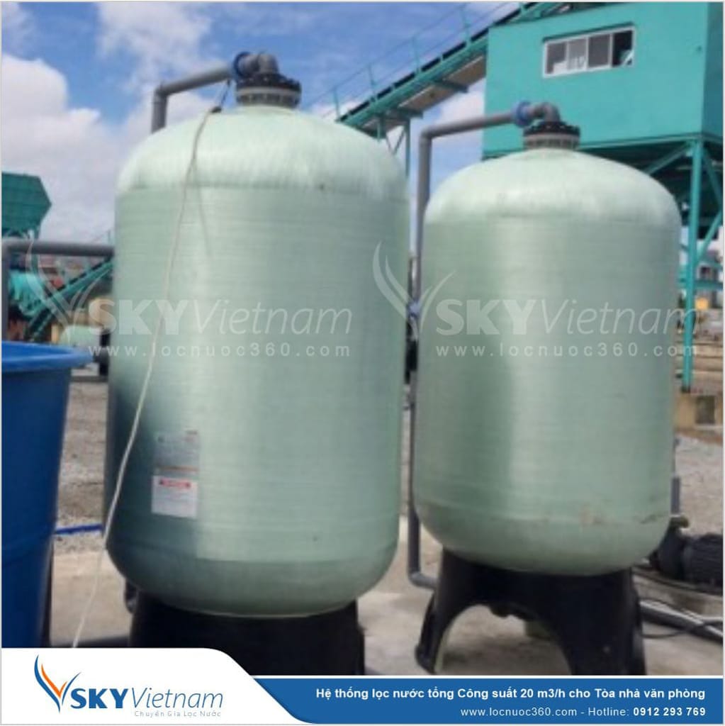 Hệ thống lọc nước tổng 20m3 sản xuất Hóa chất VSK20-LT