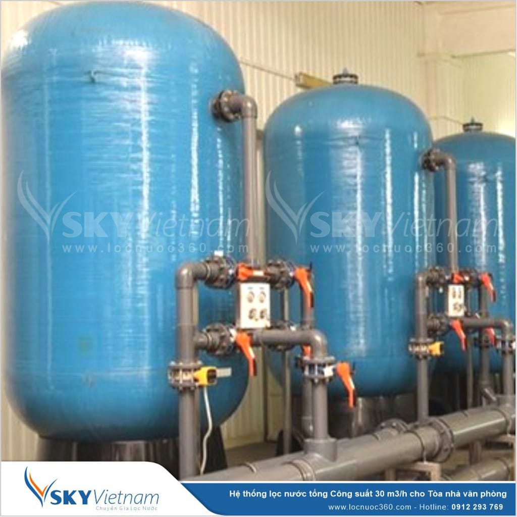 Hệ thống lọc nước tổng 30m3 sản xuất Hóa chất VSK30-LT