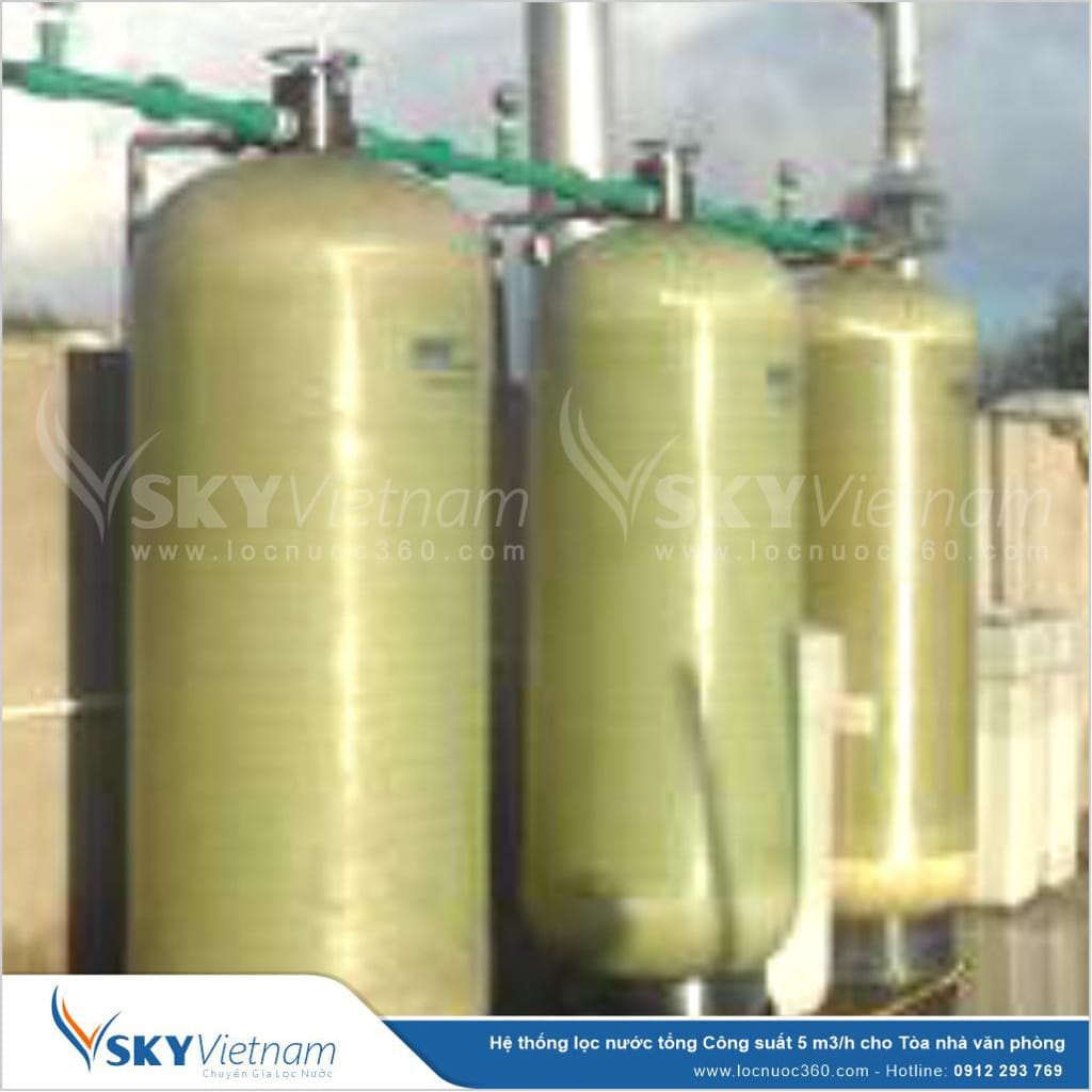 Hệ thống lọc nước tổng 5m3 cho sản xuất Sơn nước VSK05-LT