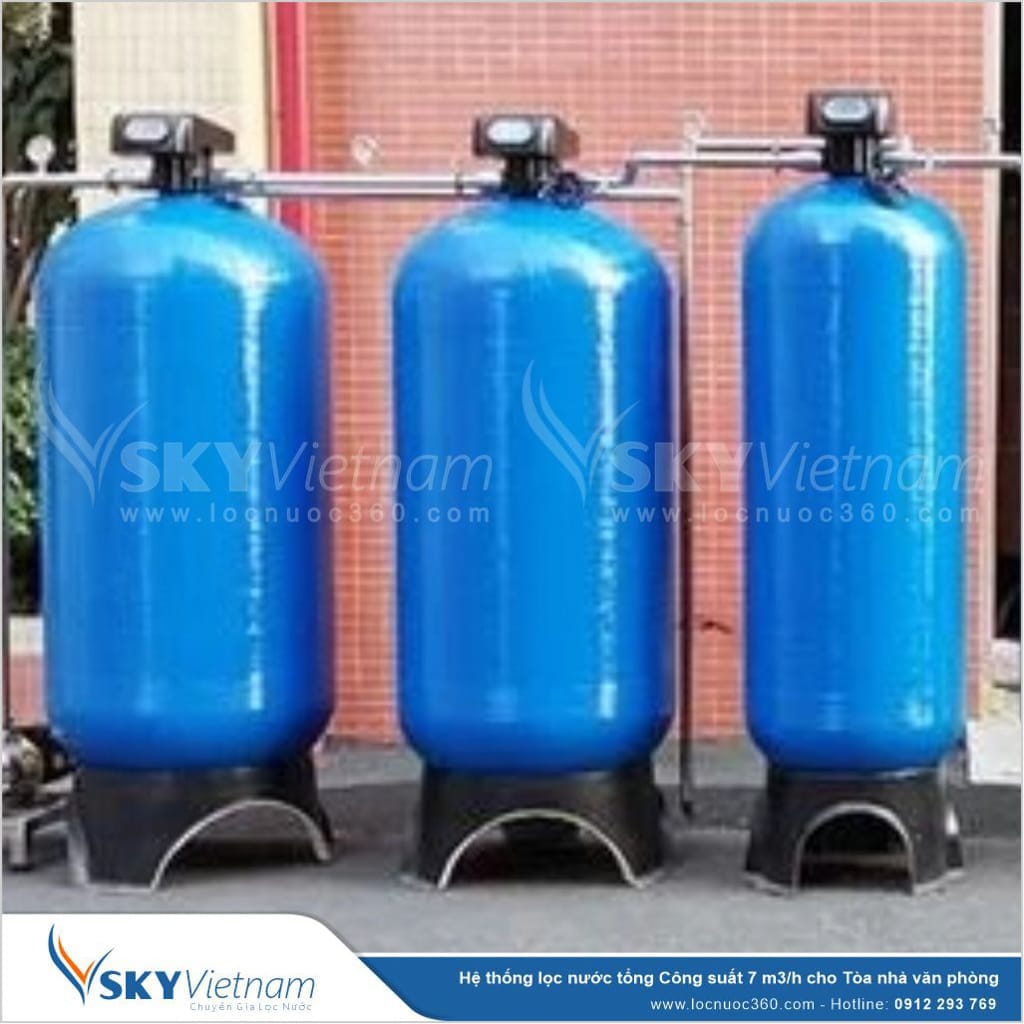 Hệ thống lọc nước tổng 7m3 cho sản xuất Sơn nước VSK07-LT