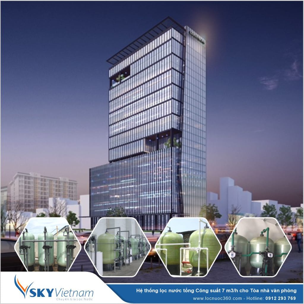 Hệ thống lọc tổng VSKY 7 m3 cho Tòa nhà văn phòng VSK7.0-LT