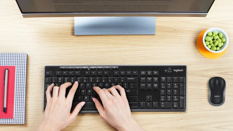 Bàn phím không dây Logitech MX Keys For Business 7 k270 feature 04 typing new