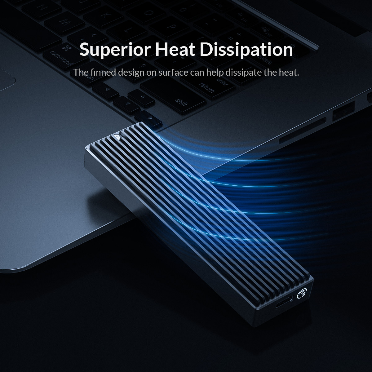 Box di ng ssd m 2 ngff sata iii to usb 3 1 gen1 orico m2pf c3 bk aluminum