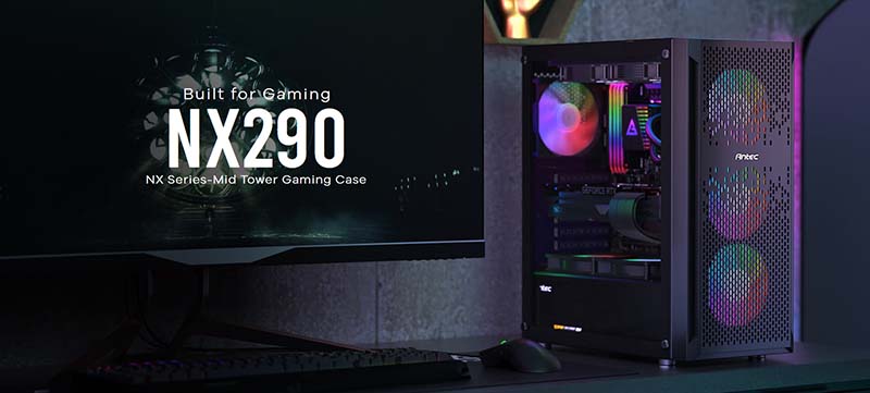 Case máy tính Antec NX290 ( đã bao gồm 3 fan led ) 1 nx290 1