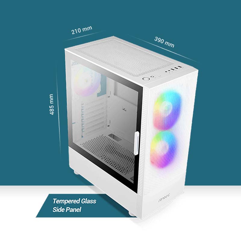 Case Máy Tính Antec NX410 White ( Đã Bao Gồm 3 Fan Led ) 2 nx410 02