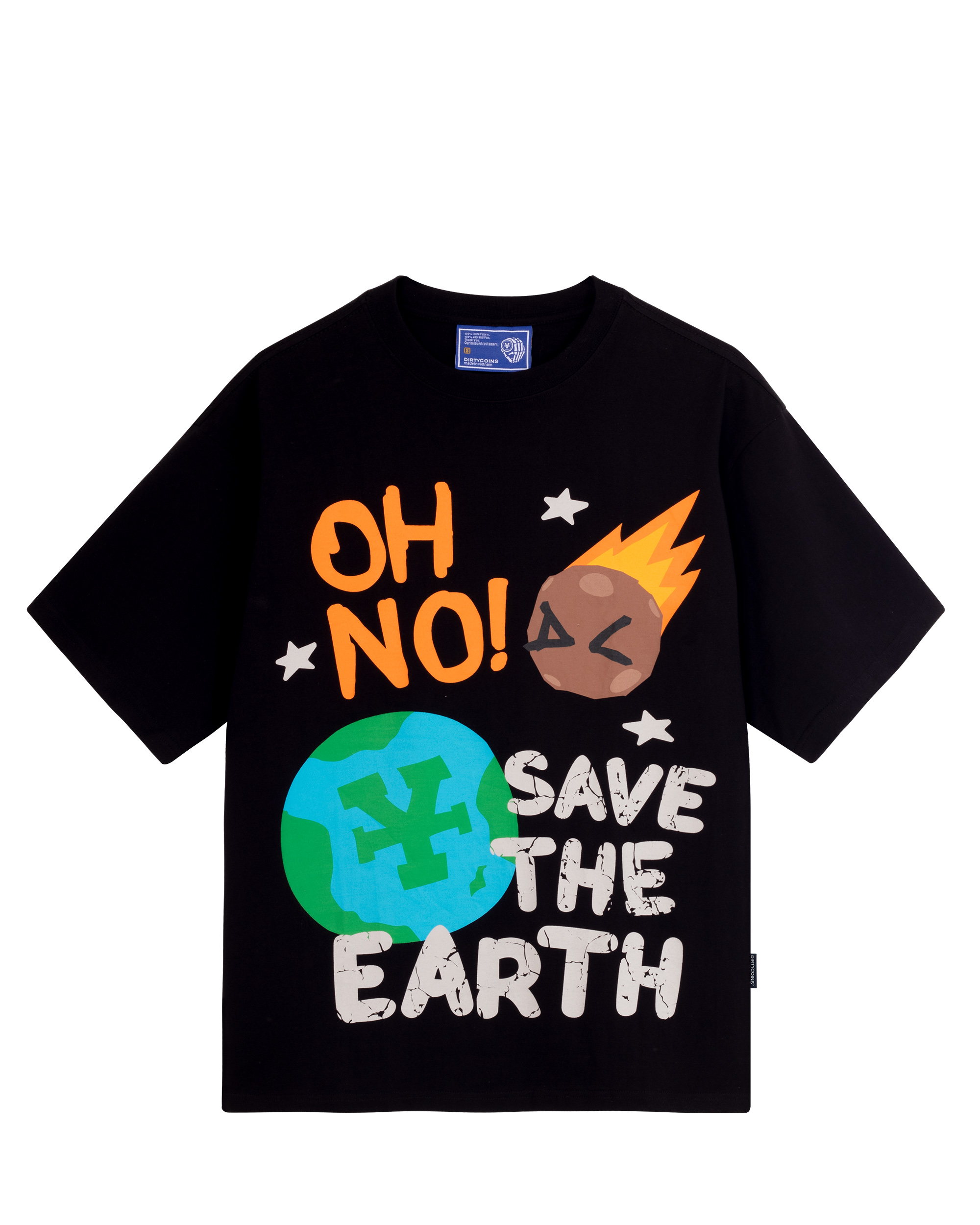 DirtyCoins Save The Earth T-shirt - Black