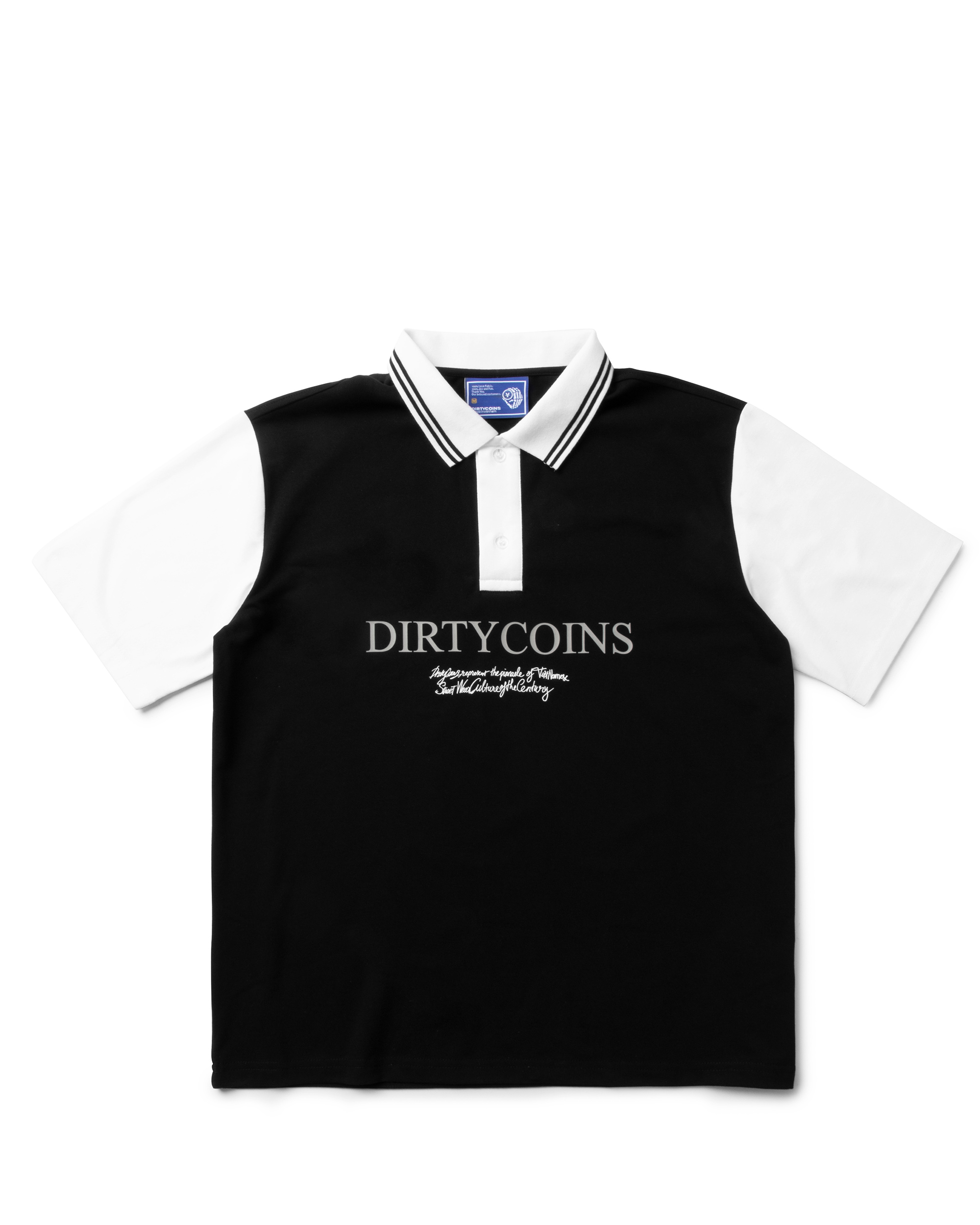 DirtyCoins Culture Polo - Black/Cream