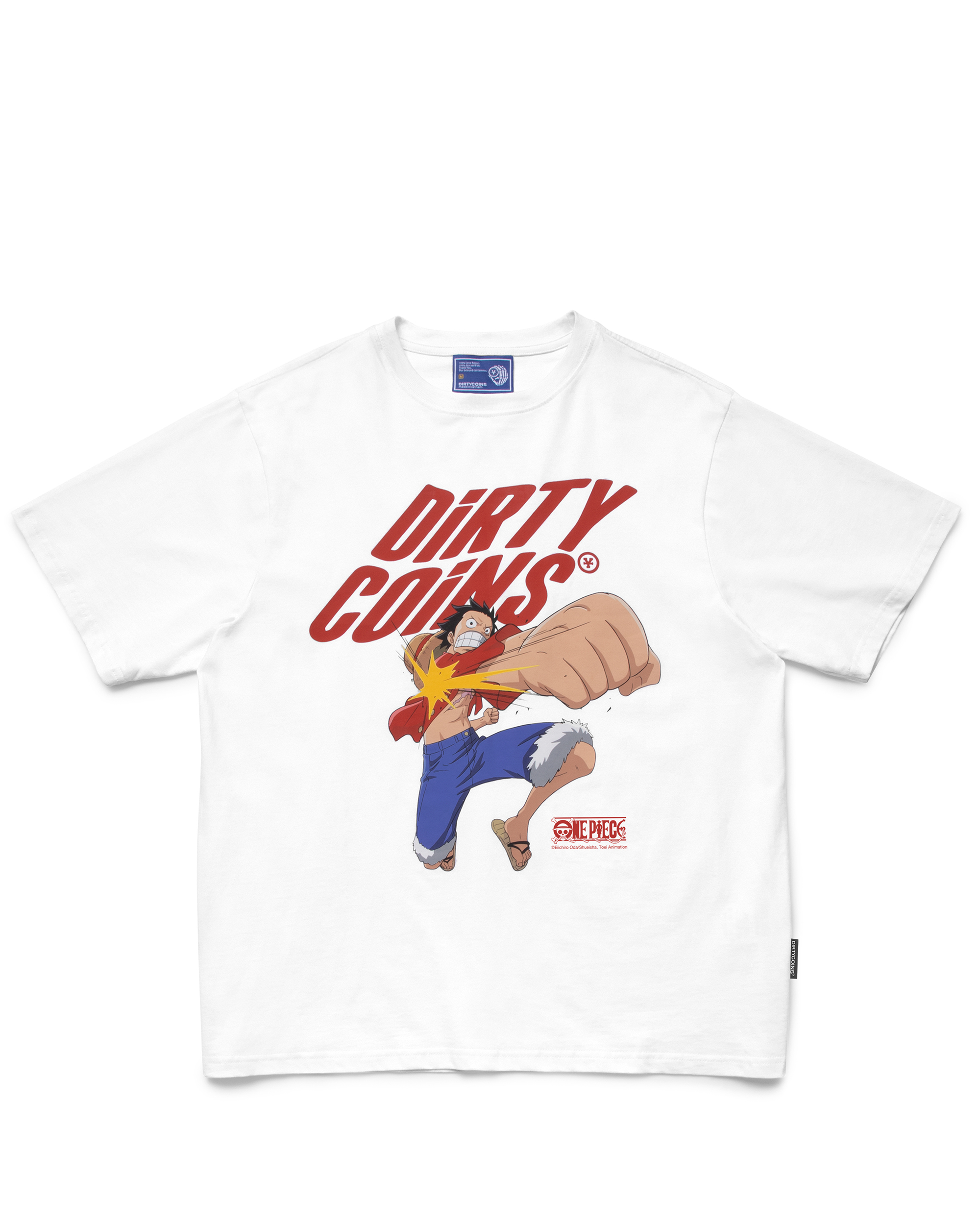 DC x OP Luffy Attack T-shirt - White