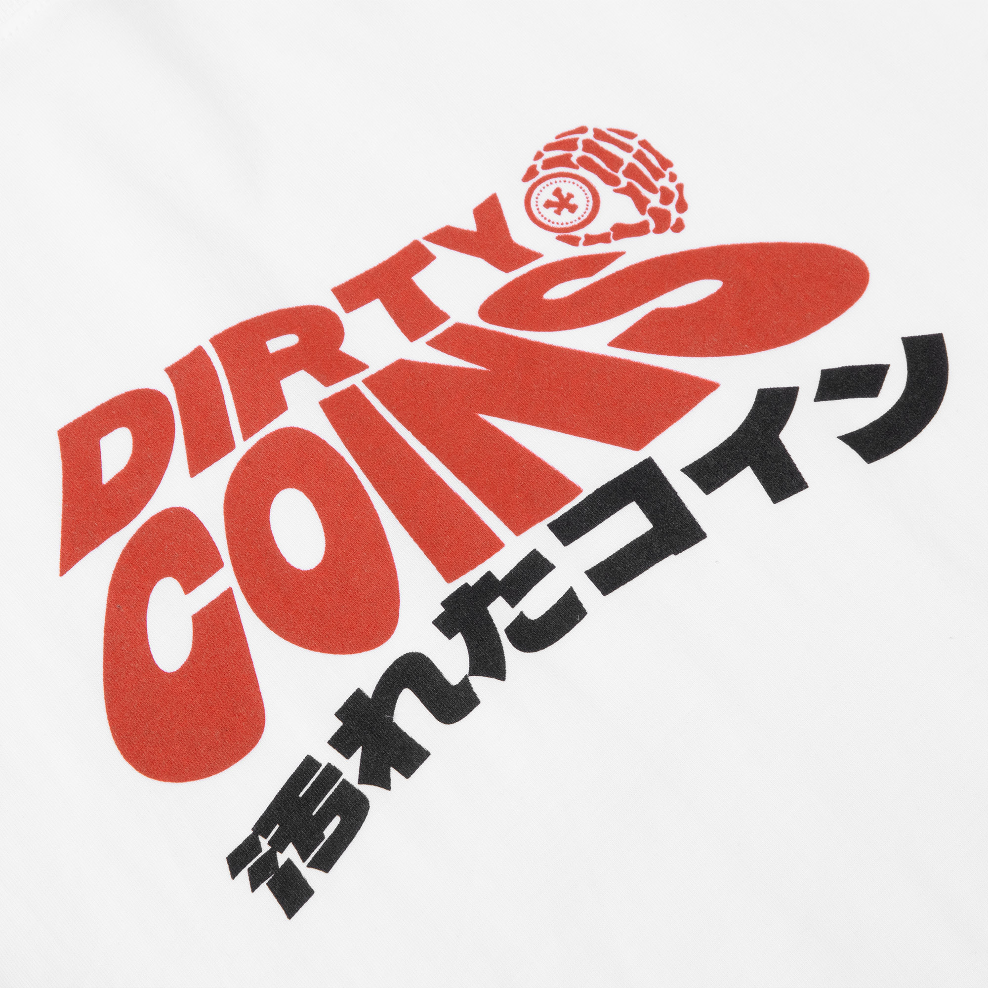DirtyCoins Wavy Logo T-Shirt - White