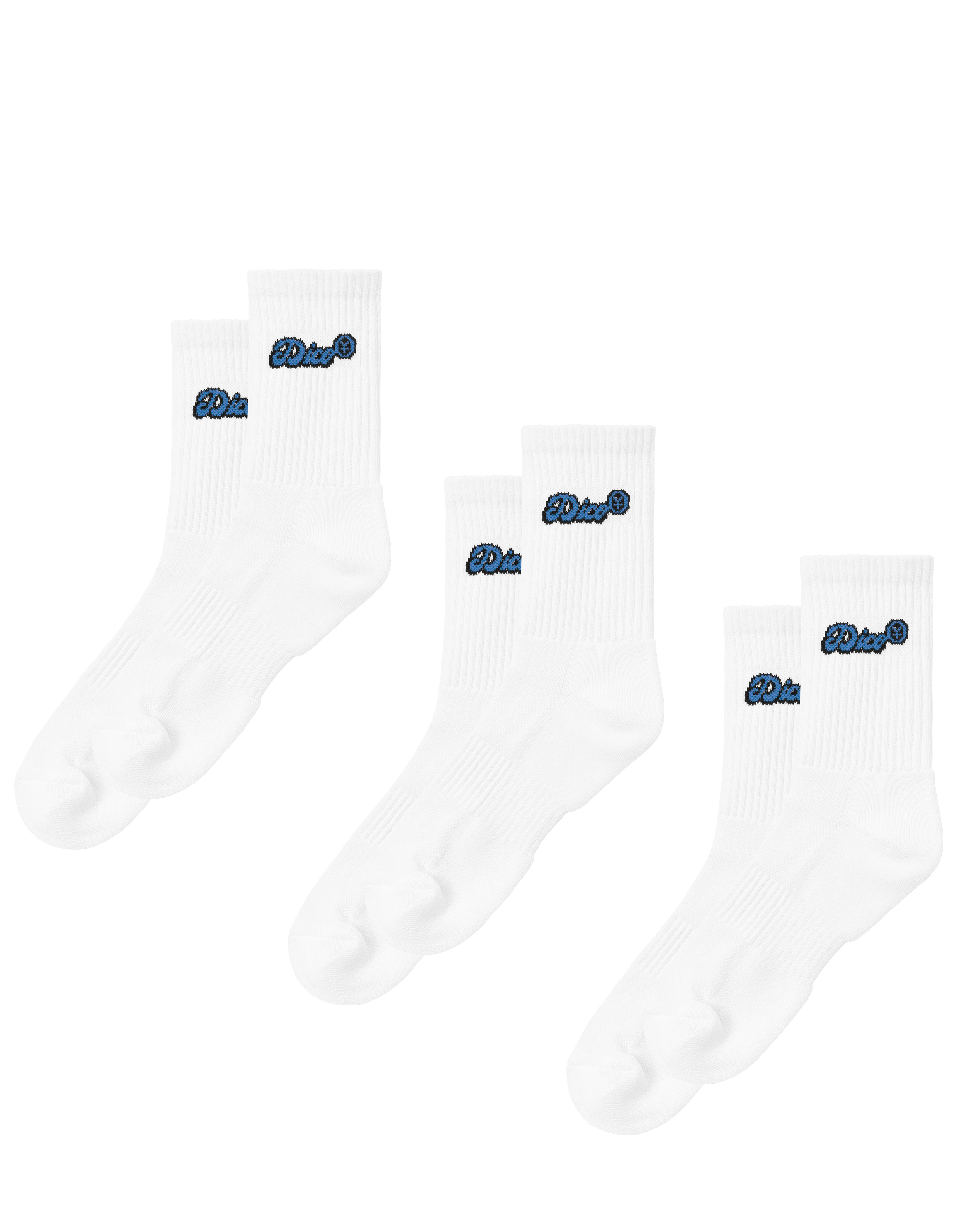 Dico Comfy Socks - Blue/White - Pack of 3