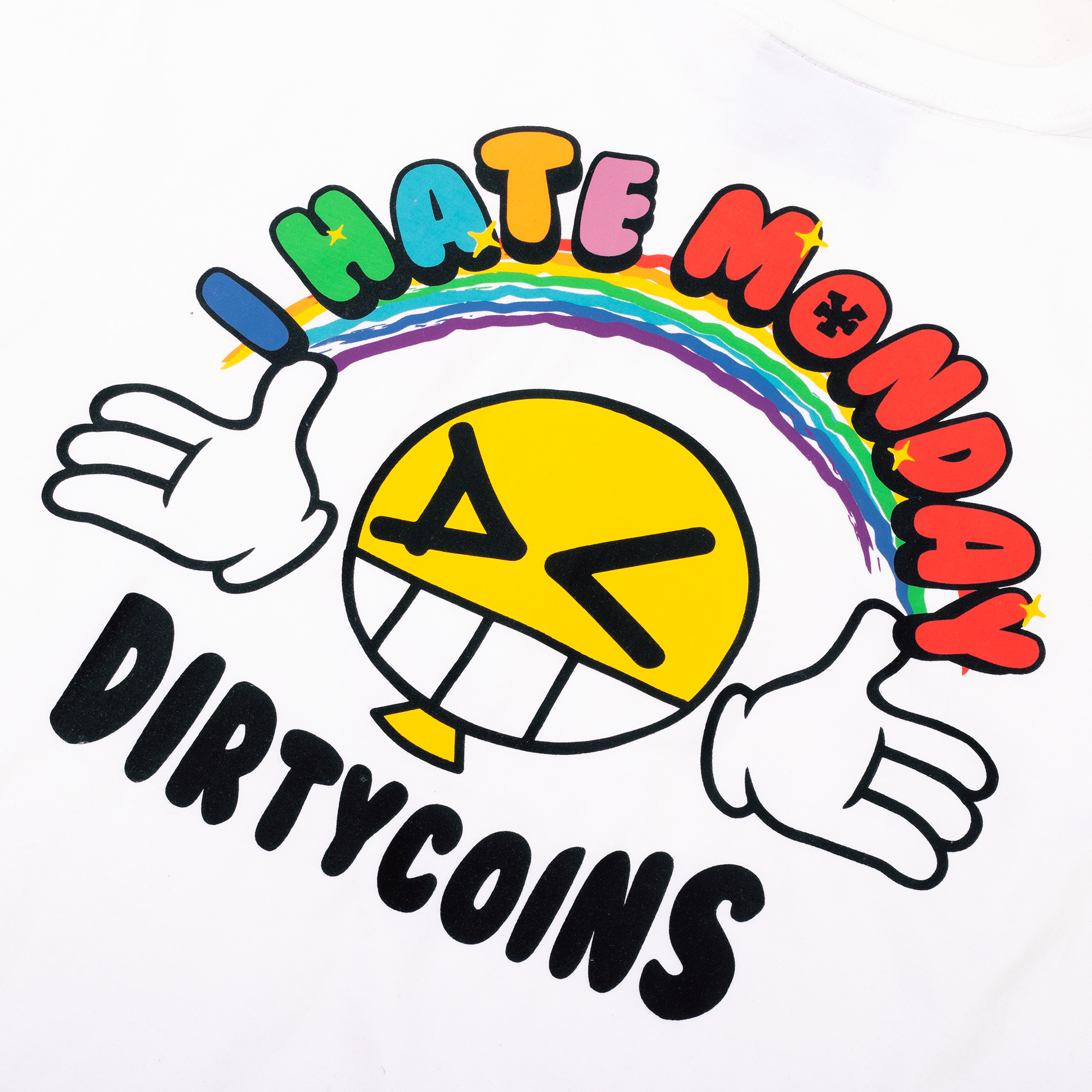 DirtyCoins Hate Monday T-shirt - White