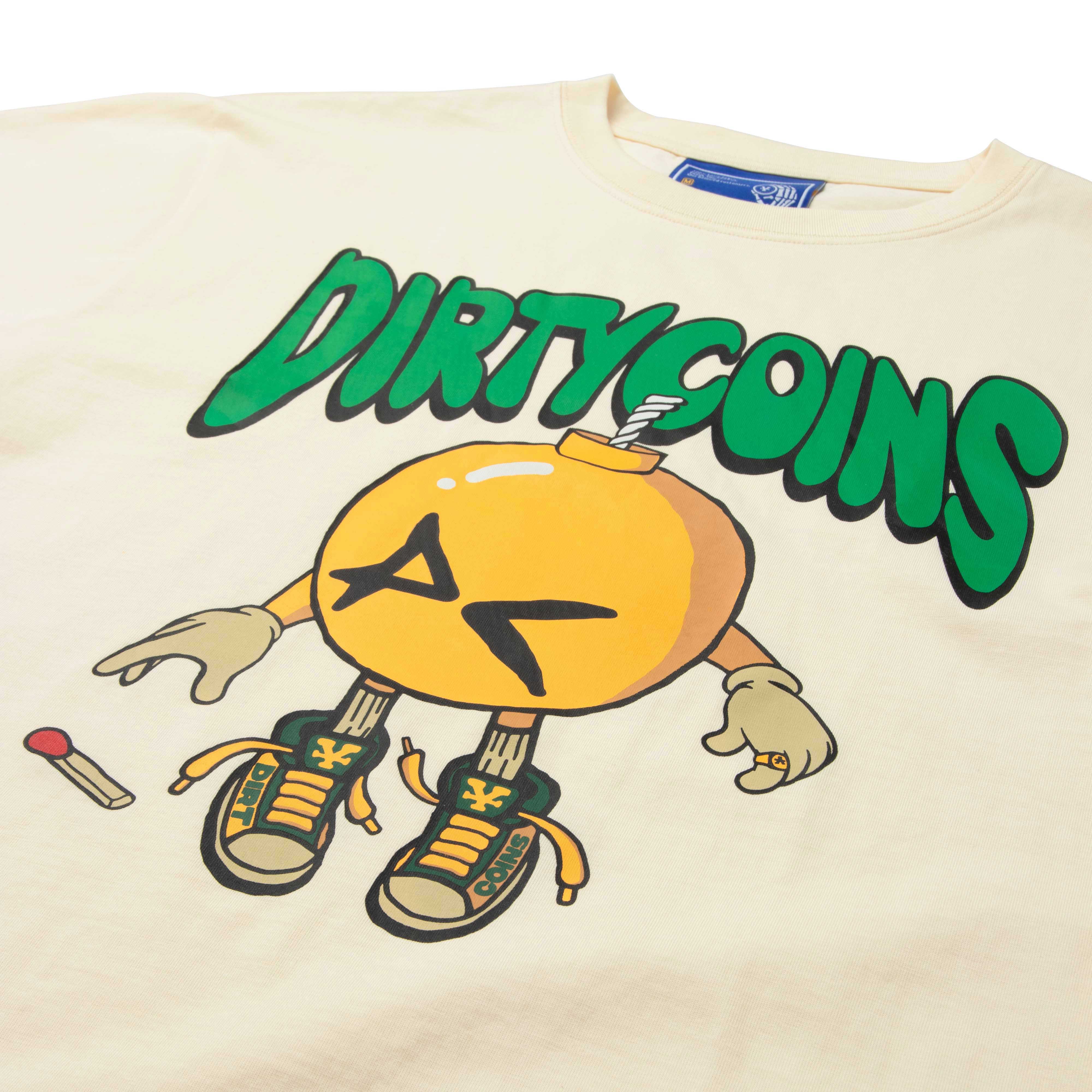 DirtyCoins Fukyba Boom T-shirt - Cream