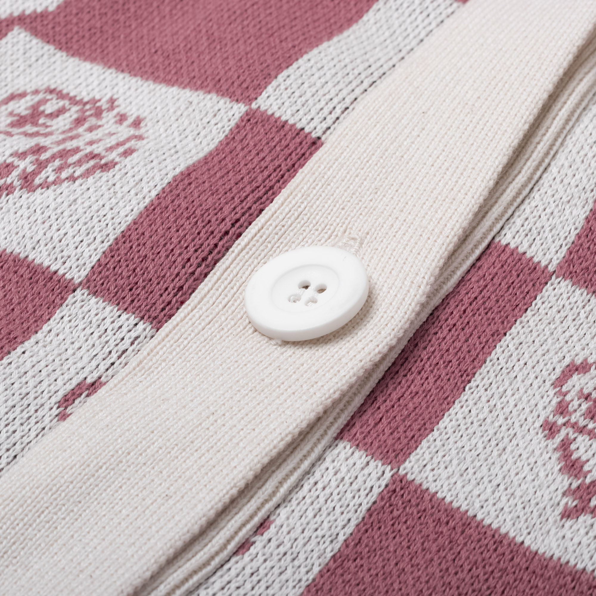 Dico Checkerboard Knit Cardigan - Pink