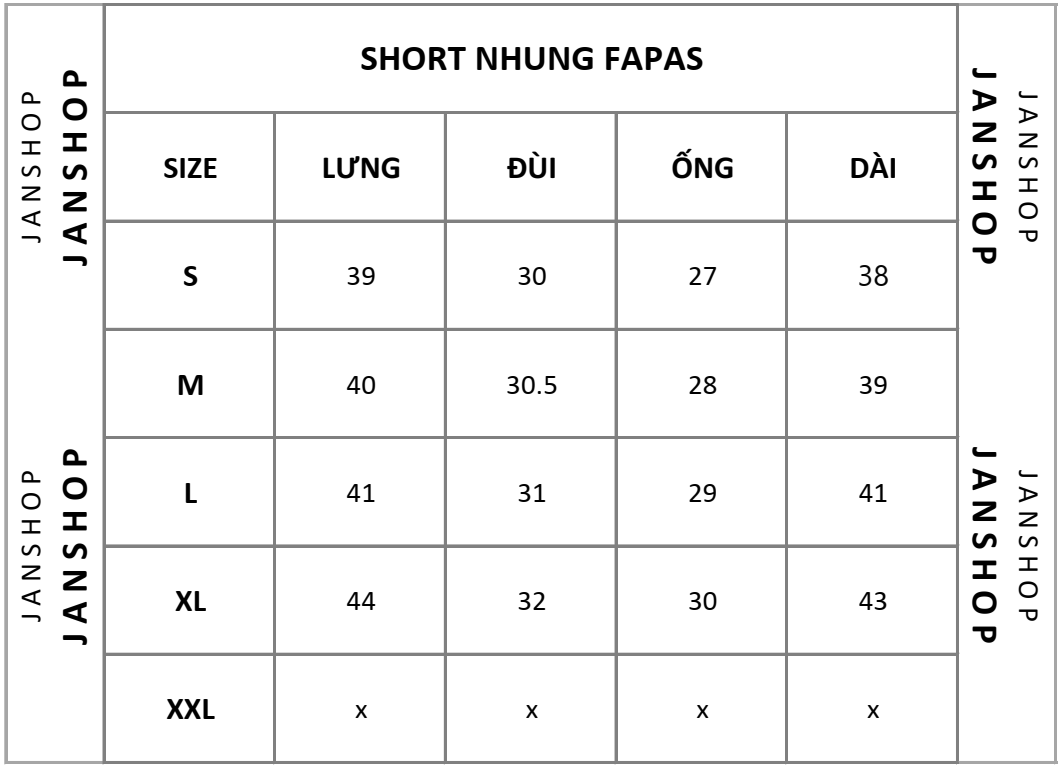 SHORT NHUNG FAPAS 5M