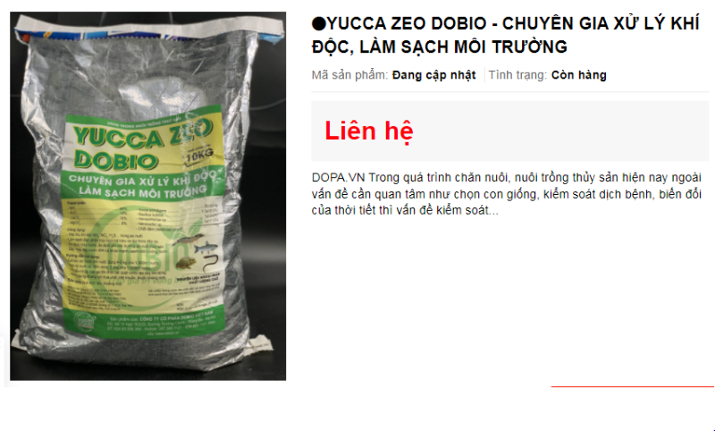 Tổng quan về YUCCA ZEO - sản phẩm của công ty DOBIO Việt NAm