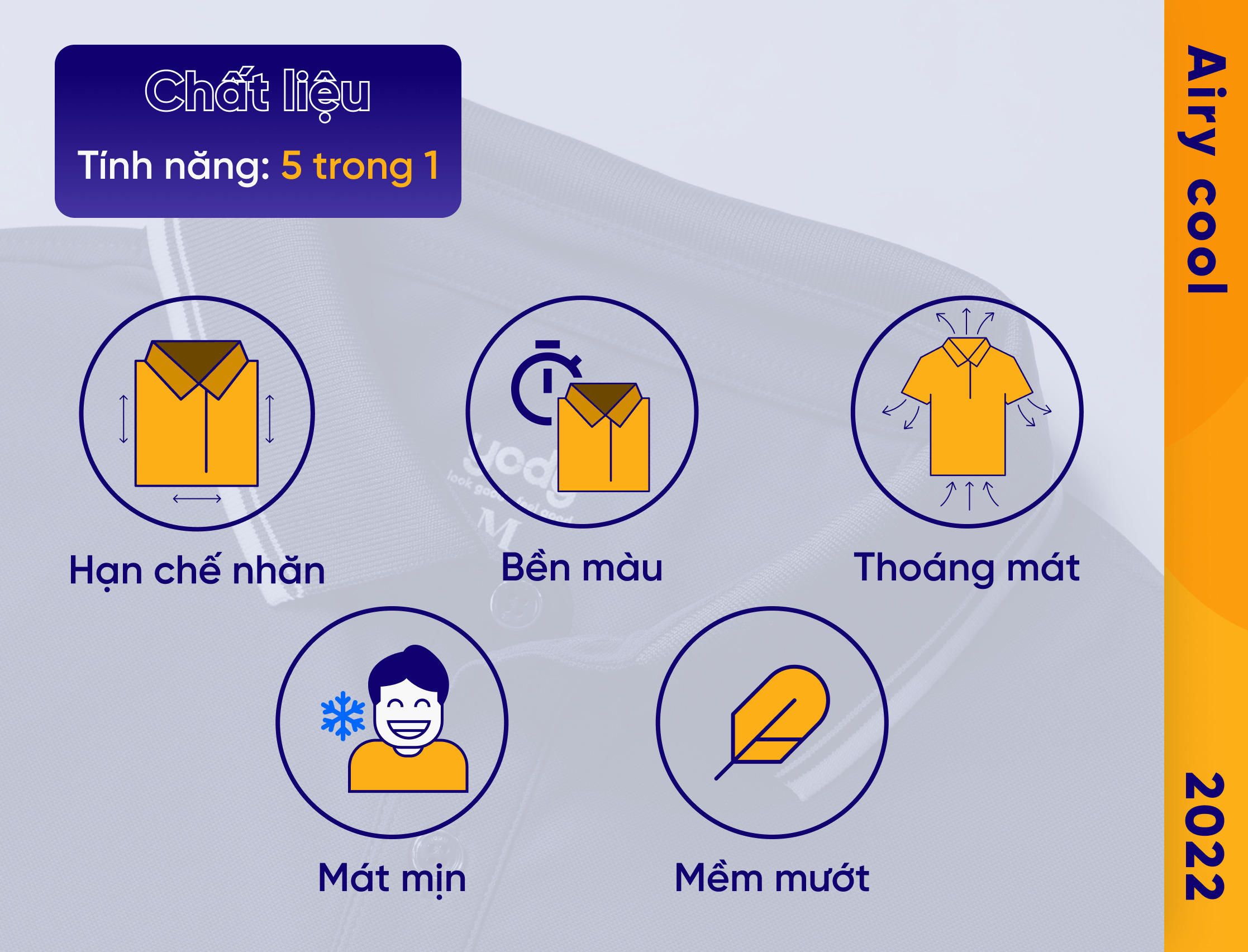 Áo Polo Thể Thao Nam Airy Cool Basic