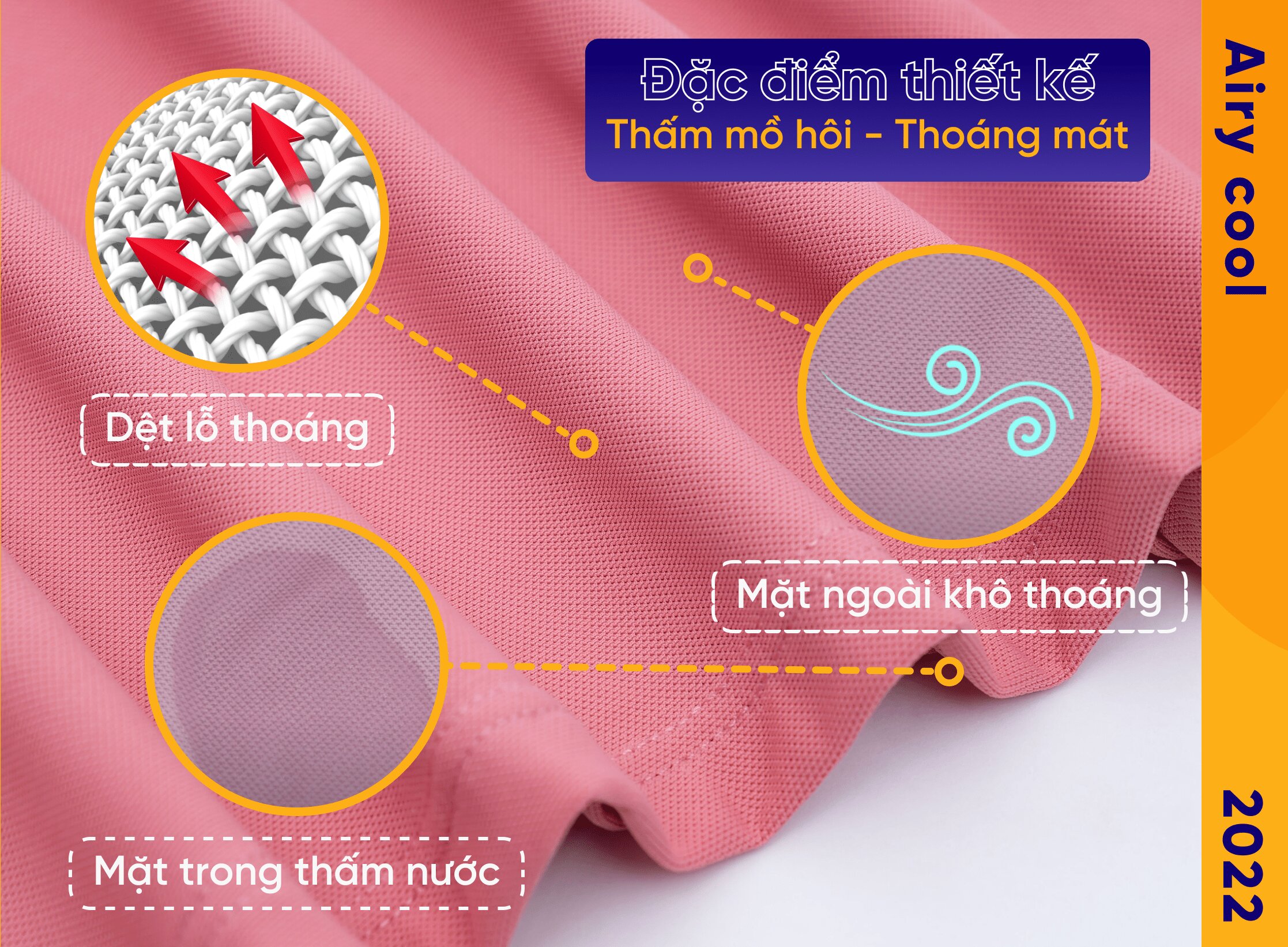 Áo Polo Thể Thao Nam Airy Cool Basic