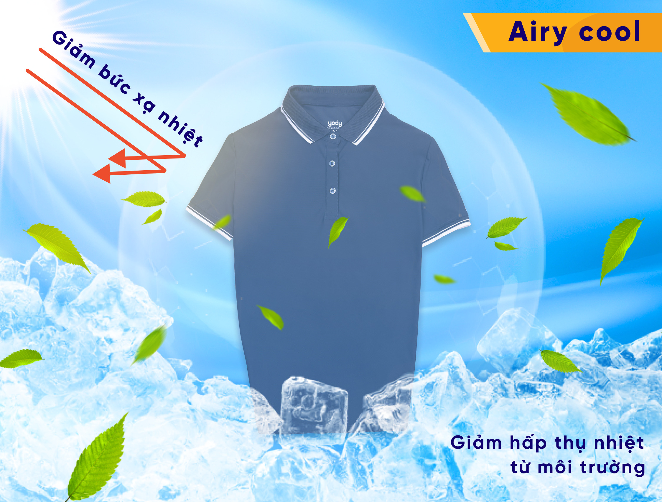 Áo Polo Thể Thao Nam Airy Cool Basic
