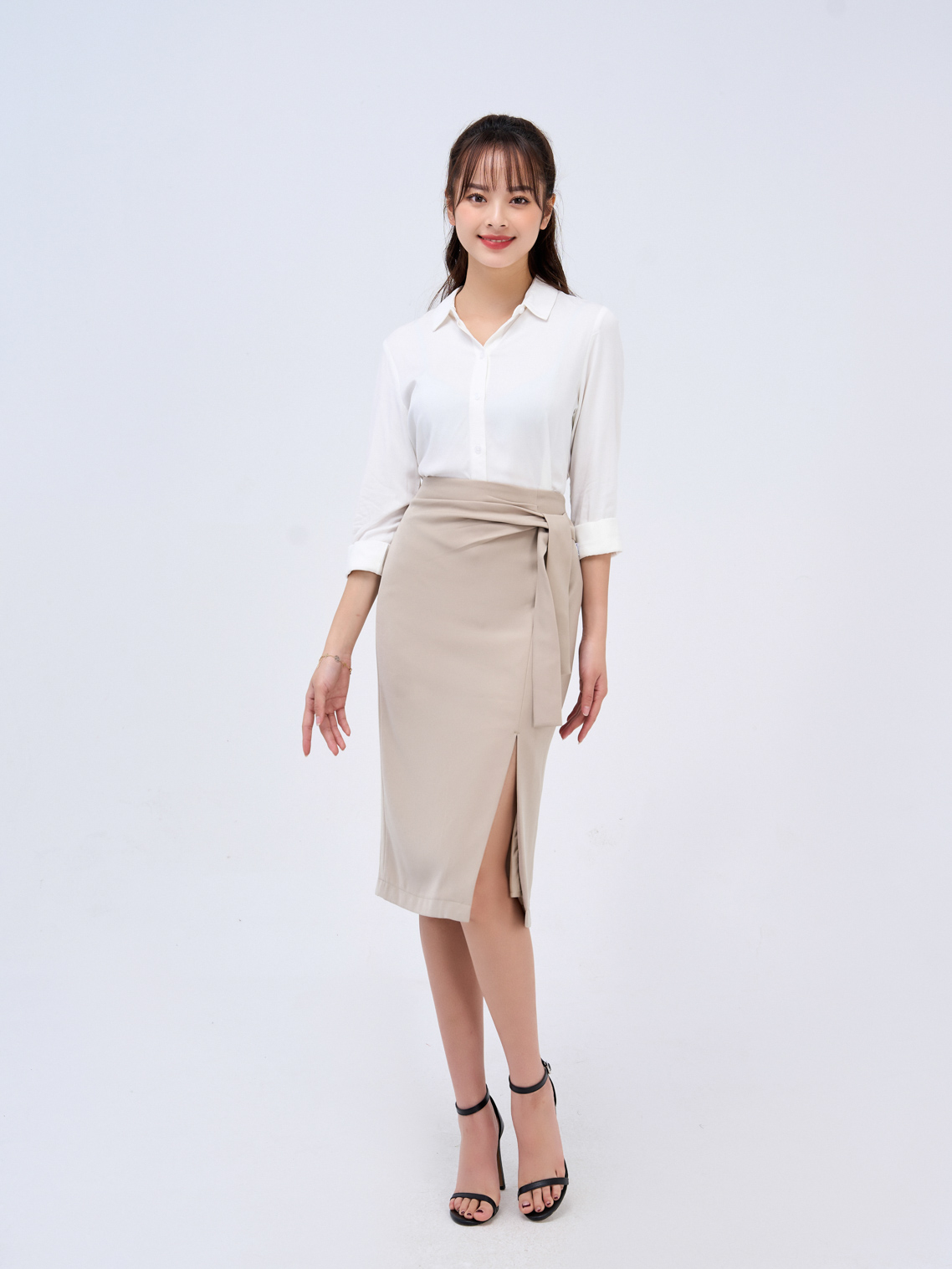 Áo Sơ Mi Nữ Tay Dài Visco Thoáng Mát