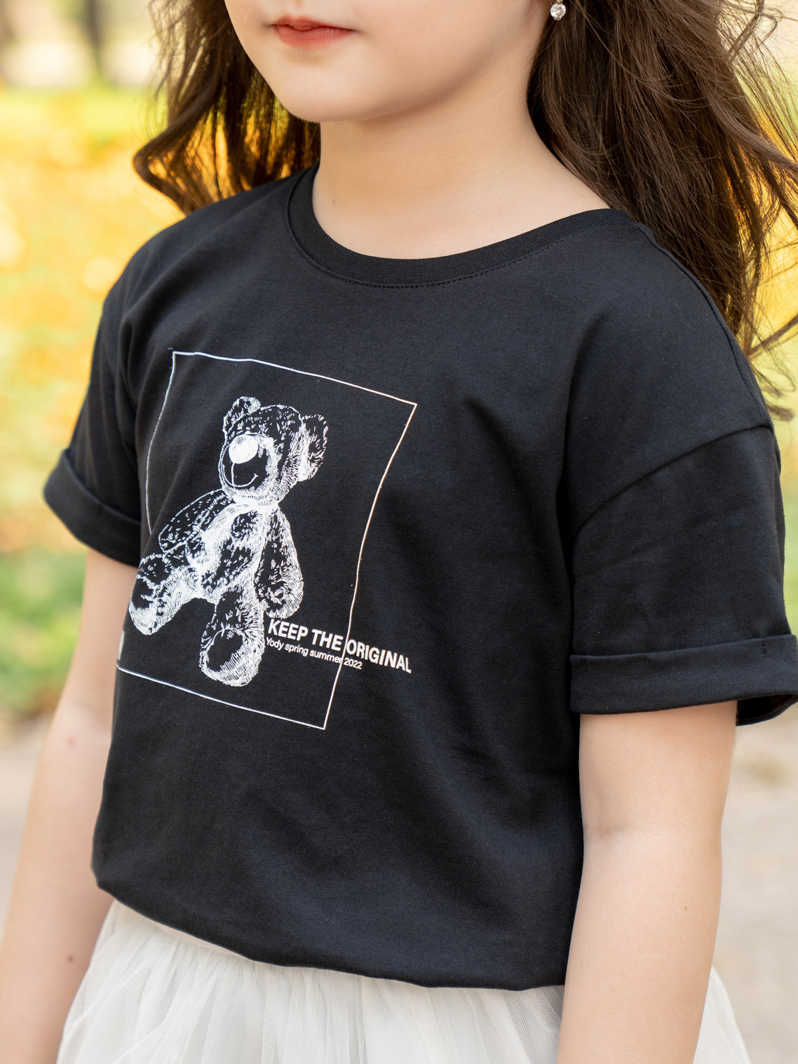 Áo Thun Trẻ Em Suông Cotton Compact In Gấu