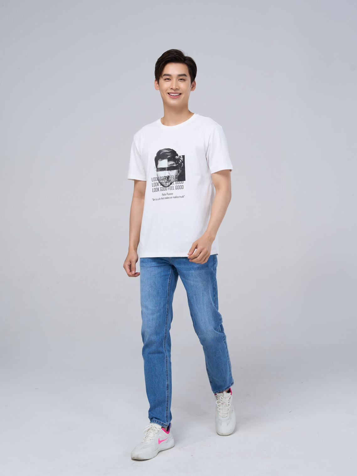 Áo Phông Nam Cổ Tròn Cotton Compact