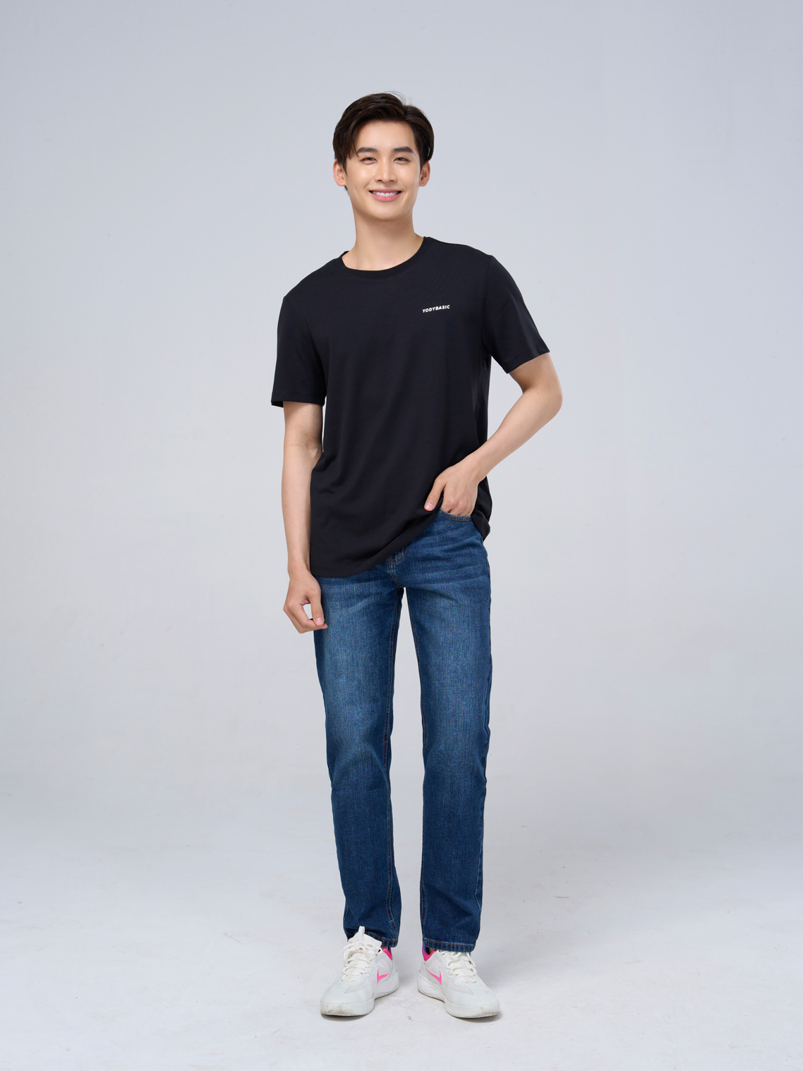 Áo TShirt Nam Cotton Compact Dáng Suông Basic