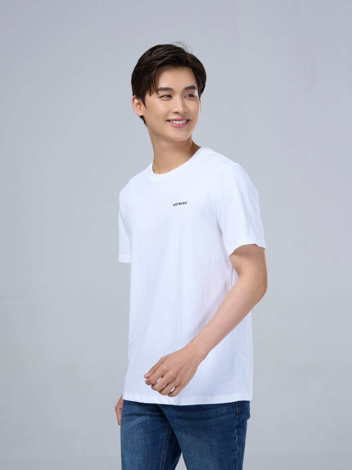 Áo TShirt Nam Cotton Compact Dáng Suông Basic