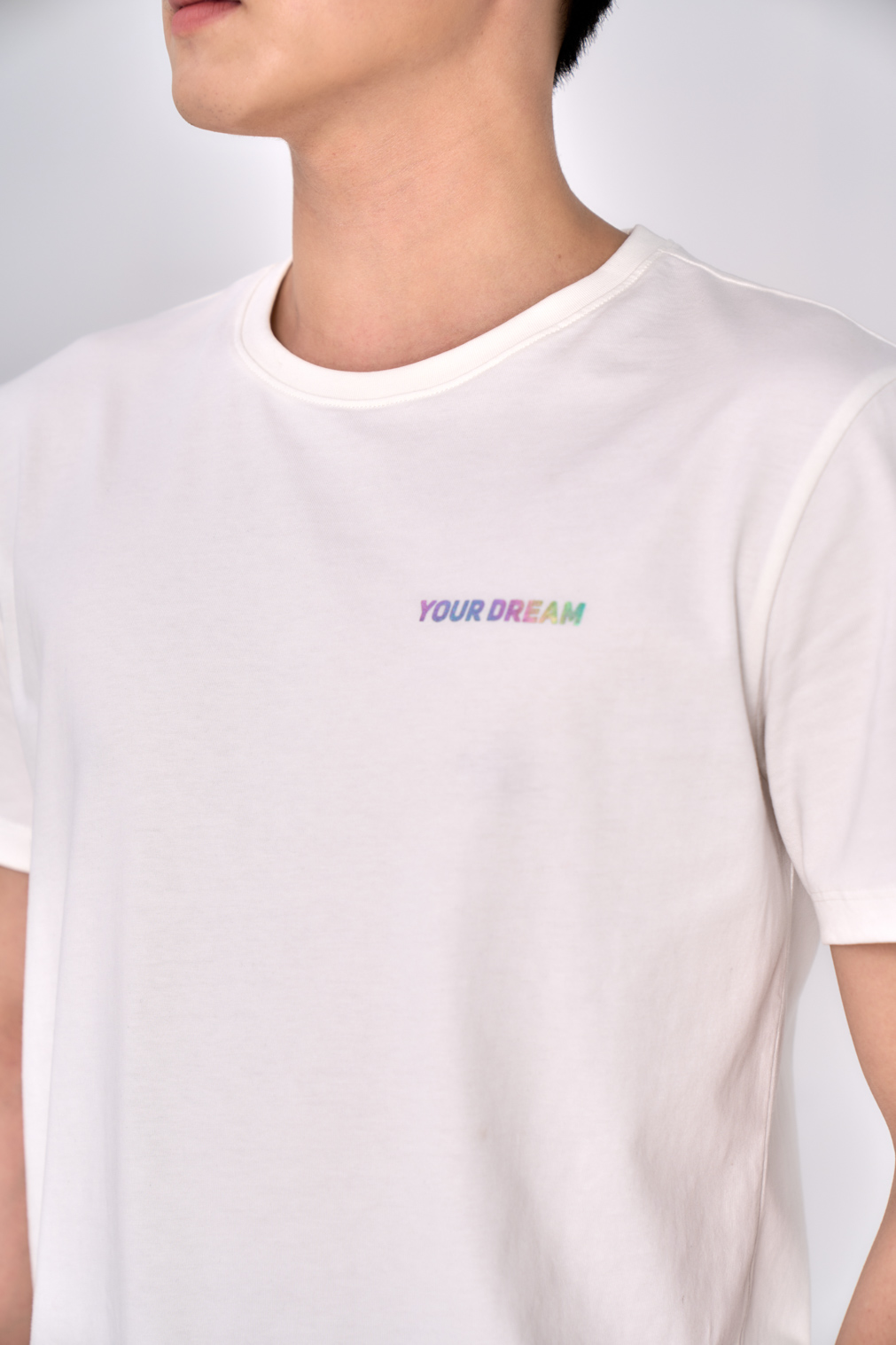 Áo Phông Nam Cotton Compact In Chữ Phản Quang