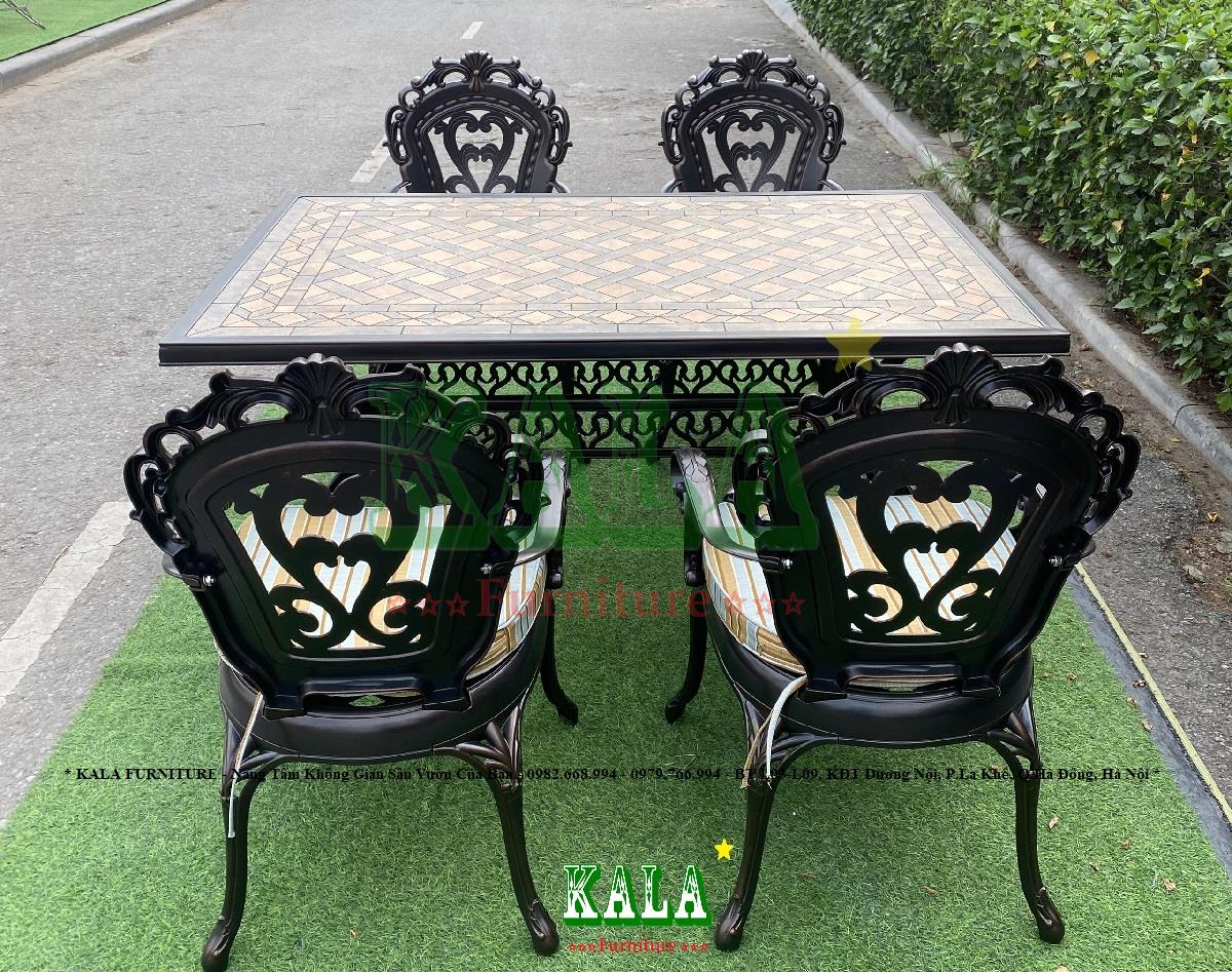 Bộ bàn ghế nhôm đúc sân vườn BGND-CND9015VMCT