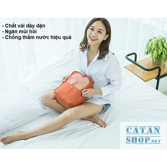 Túi Đựng Giày Cao Cấp, Túi Du Lịch Hàn Quốc, chống thấm ngăn mùi, xếp gọn đa năng trong vali túi Bag in Bag.