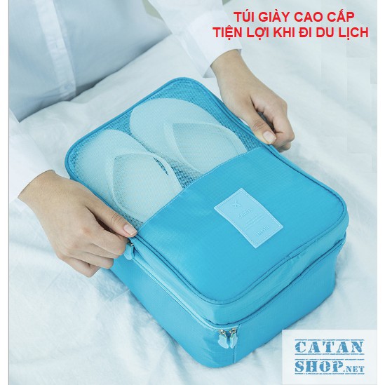 Túi Đựng Giày Cao Cấp, Túi Du Lịch Hàn Quốc, chống thấm ngăn mùi, xếp gọn đa năng trong vali túi Bag in Bag dl44