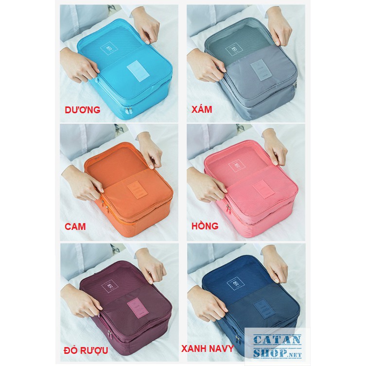 Túi Đựng Giày Cao Cấp, Túi Du Lịch Hàn Quốc, chống thấm ngăn mùi, xếp gọn đa năng trong vali túi Bag in Bag dl44