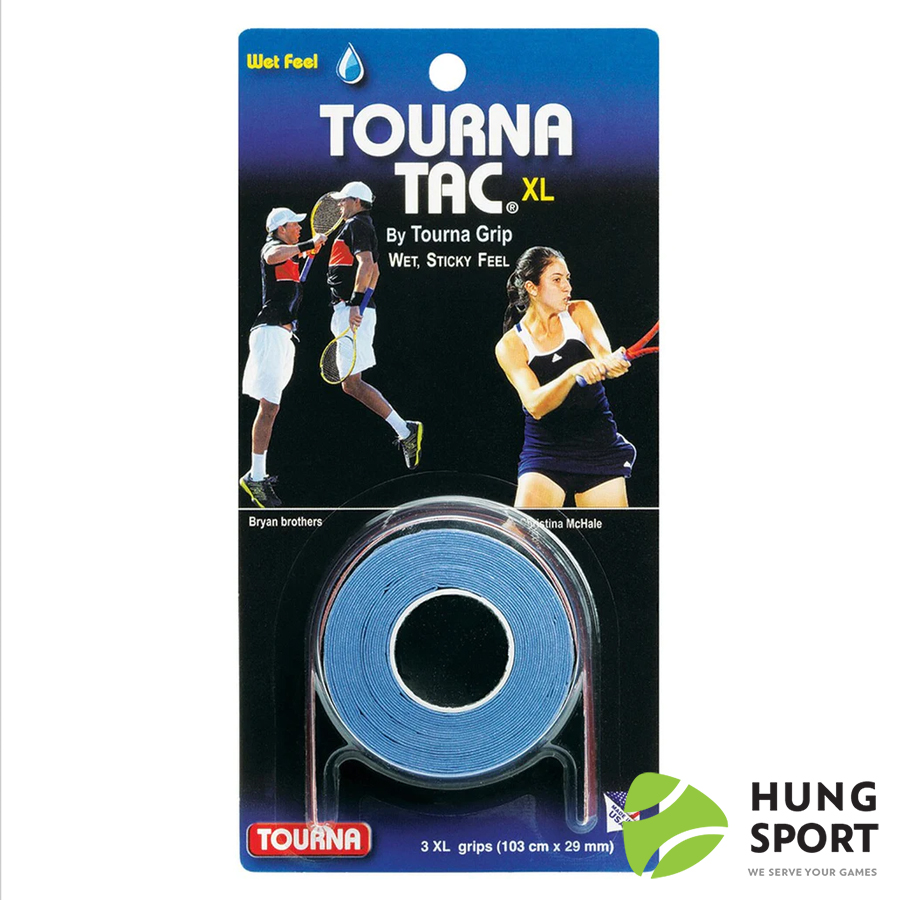 Vỉ cuốn cán Tourna TAC 3-Pack TG-2-XLB Blue Wet Feel
